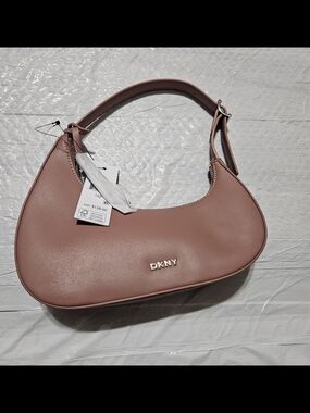 DKNY Rose Pink Crescent Shoulder Bag